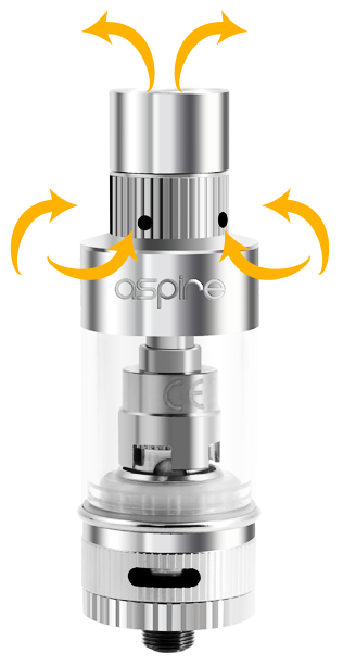 Atlantis drip tip airflow control