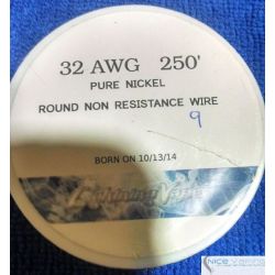 Pure Nickel  Wire A1. 32 AWG. Non Resistive. Genuine Lighting Vapes