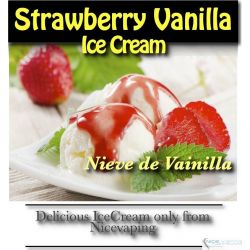 Nieve de Fresa con Vainilla