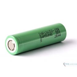 Samsung 18650-25R5 20A 2500mah bateria sin teton Verde