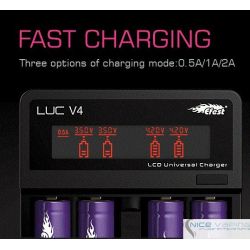 Efest LUC V4 4 Bay LCD & USB charger