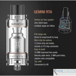 Gemini RTA by Vaporesso - 3ml Control Flujo