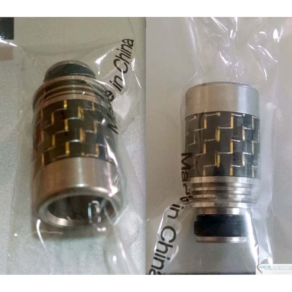 Drip Tip Metal Grabado Negro