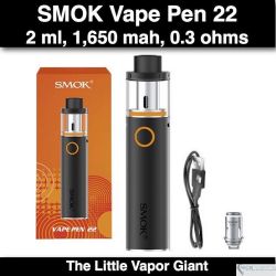 Smok Pen 22 kit @2ml, 1650 mah