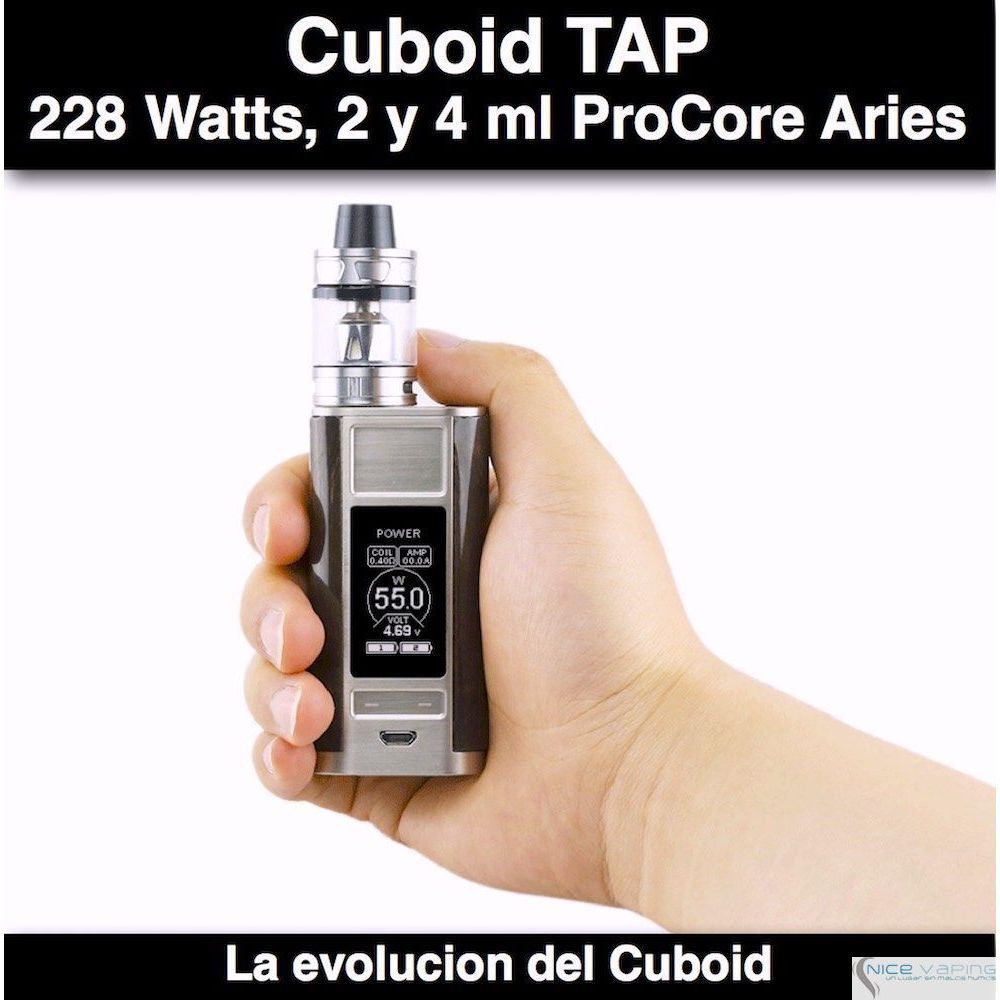 Joyetech Cuboid Tap with ProCore Aries - 2 and 4 ml, 228W, dual 18650