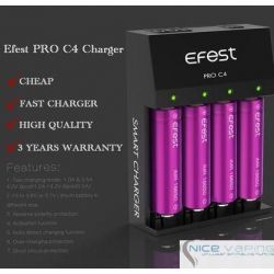 Efest PRO C4 - 4 Bay, AC & 12 VDC Input charger