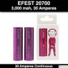 Efest 20700 IMR Flat Purple, 3,000 mah, 30 Amp Continuous