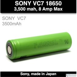 Sony VTC7 (VC7) 30A 3500 mah - 8 Amp Max / 15 Amp Continuos